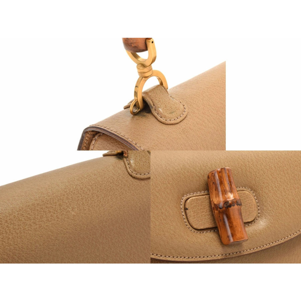 Gucci Bamboo 2way Bag Beige Mirror - Picture 8 of 9
